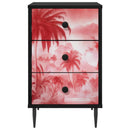 vidaXL Éjjeliszekrény AACHEN 2 db Fekete Tölgy 36 x 33 x 61 cm
