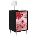 vidaXL Éjjeliszekrény AACHEN 2 db Fekete Tölgy 36 x 33 x 61 cm
