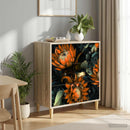vidaXL Fiókos szekrény LOCHEM Narancs mintás 66 x 36,5 x 75 cm Sonoma