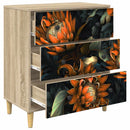 vidaXL Fiókos szekrény LOCHEM Narancs mintás 66 x 36,5 x 75 cm Sonoma