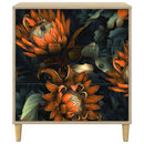 vidaXL Fiókos szekrény LOCHEM Narancs mintás 66 x 36,5 x 75 cm Sonoma