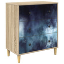 vidaXL Fiókos szekrény RAALTE Kék márvány mintás 66 x 36,5 x 75 cm