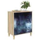 vidaXL Fiókos szekrény RAALTE Kék márvány mintás 66 x 36,5 x 75 cm