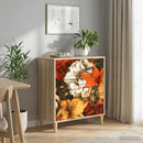 vidaXL Fiókos szekrény GENNEP Liliom minta 66 x 36,5 x 75 cm Sonoma