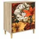vidaXL Fiókos szekrény GENNEP Liliom minta 66 x 36,5 x 75 cm Sonoma