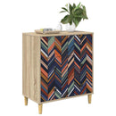 vidaXL Fiókos szekrény OMMEN Geometrikus minta 66 x 36,5 x 75 cm