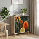 vidaXL Fiókos szekrény ZAANDAM Erdő minta 66 x 36,5 x 75 cm Szerelt Fa