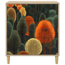 vidaXL Fiókos szekrény ZAANDAM Erdő minta 66 x 36,5 x 75 cm Szerelt Fa
