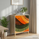 vidaXL Fiókos szekrény BONN Retro hullám nyomás 66 x 36,5 x 75 cm