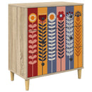 vidaXL Fiókos szekrény ESSEN Napraforgó mintával 66 x 36,5 x 75 cm