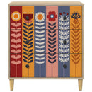 vidaXL Fiókos szekrény ESSEN Napraforgó mintával 66 x 36,5 x 75 cm