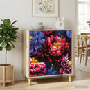 vidaXL Fiókos szekrény KIEL Sötét peónia minta 66 x 36,5 x 75 cm