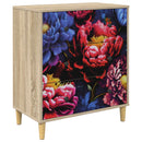 vidaXL Fiókos szekrény KIEL Sötét peónia minta 66 x 36,5 x 75 cm