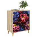 vidaXL Fiókos szekrény KIEL Sötét peónia minta 66 x 36,5 x 75 cm