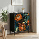vidaXL Fiókos szekrény LOCHEM Narancs mintás 66 x 36,5 x 76 cm