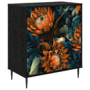 vidaXL Fiókos szekrény LOCHEM Narancs mintás 66 x 36,5 x 76 cm