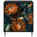 vidaXL Fiókos szekrény LOCHEM Narancs mintás 66 x 36,5 x 76 cm
