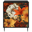 vidaXL Fiókos szekrény GENNEP Liliom minta 66 x 36,5 x 76 cm