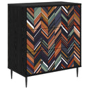 vidaXL Fiókos szekrény OMMEN Geometrikus minta 66 x 36,5 x 76 cm