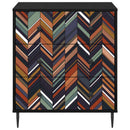 vidaXL Fiókos szekrény OMMEN Geometrikus minta 66 x 36,5 x 76 cm