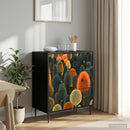 vidaXL Fiókos szekrény ZAANDAM Erdő minta 66 x 36,5 x 76 cm Szerelt Fa