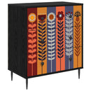 vidaXL Fiókos szekrény ESSEN Napraforgó mintával 66 x 36,5 x 76 cm