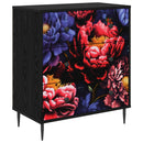 vidaXL Fiókos szekrény KIEL Sötét peónia minta 66 x 36,5 x 76 cm