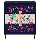 vidaXL Fiókos szekrény MAINZ Virágos minta 66 x 36,5 x 76 cm