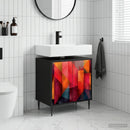 vidaXL Fürdőszoba Székény HEESCH Fekete Tölgy 60 x 40 x 61 cm