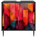 vidaXL Fürdőszoba Székény HEESCH Fekete Tölgy 60 x 40 x 61 cm