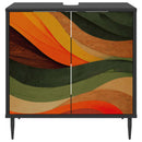 vidaXL Fürdőszoba Székény BONN Fekete Tölgy 60 x 40 x 61 cm Szerelt Fa