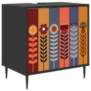 vidaXL Fürdőszoba Székény ESSEN Fekete Tölgy 60 x 40 x 61 cm