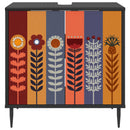 vidaXL Fürdőszoba Székény ESSEN Fekete Tölgy 60 x 40 x 61 cm