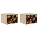 vidaXL Fali éjjeli szekrény LOCHEM 2 db Sonoma Tölgy 36 x 33 x 25 cm