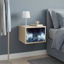 vidaXL Fali éjjeli szekrény RAALTE 2 db Sonoma Tölgy 36 x 33 x 25 cm