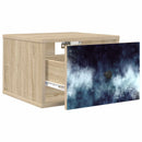vidaXL Fali éjjeli szekrény RAALTE 2 db Sonoma Tölgy 36 x 33 x 25 cm