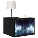 vidaXL Fali éjjeli szekrény RAALTE 2 db Fekete Tölgy 36 x 33 x 25 cm