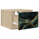 vidaXL Fali éjjeli szekrény WIJHE 2 db Sonoma Tölgy 36 x 33 x 25 cm