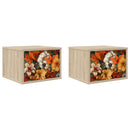 vidaXL Fali éjjeli szekrény GENNEP 2 db Sonoma Tölgy 36 x 33 x 25 cm