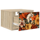 vidaXL Fali éjjeli szekrény GENNEP 2 db Sonoma Tölgy 36 x 33 x 25 cm
