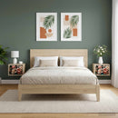 vidaXL Fali éjjeli szekrény BORNE 2 db Sonoma Tölgy 36 x 33 x 25 cm