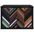 vidaXL Fali éjjeli szekrény OMMEN 2 db Fekete Tölgy 36 x 33 x 25 cm