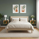 vidaXL Fali éjjeli szekrény ZAANDAM 2 db Sonoma Tölgy 36 x 33 x 25 cm