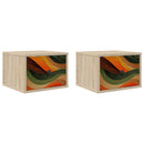 vidaXL Fali éjjeli szekrény BONN 2 db Sonoma Tölgy 36 x 33 x 25 cm