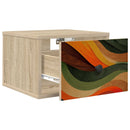 vidaXL Fali éjjeli szekrény BONN 2 db Sonoma Tölgy 36 x 33 x 25 cm