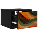 vidaXL Fali éjjeli szekrény BONN 2 db Fekete Tölgy 36 x 33 x 25 cm