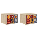 vidaXL Fali éjjeli szekrény ESSEN 2 db Sonoma Tölgy 36 x 33 x 25 cm