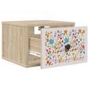 vidaXL Fali éjjeli szekrény MAINZ 2 db Sonoma Tölgy 36 x 33 x 25 cm