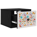 vidaXL Fali éjjeli szekrény MAINZ 2 db Fekete Tölgy 36 x 33 x 25 cm