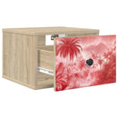 vidaXL Fali éjjeli szekrény AACHEN 2 db Sonoma Tölgy 36 x 33 x 25 cm
